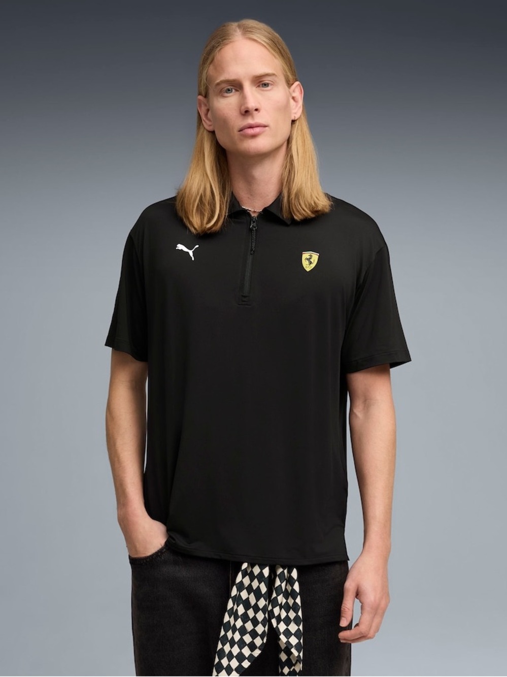 Scuderia Ferrari Puma Black Cloudspun Polo Size XXL